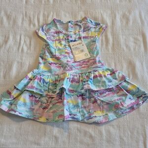 Art & Eden girls 6-9 months Mini Kinsley Day Dreamer print dress & shorts NWT